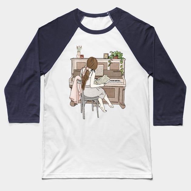 Pianist Baseball T-Shirt by piscoletters